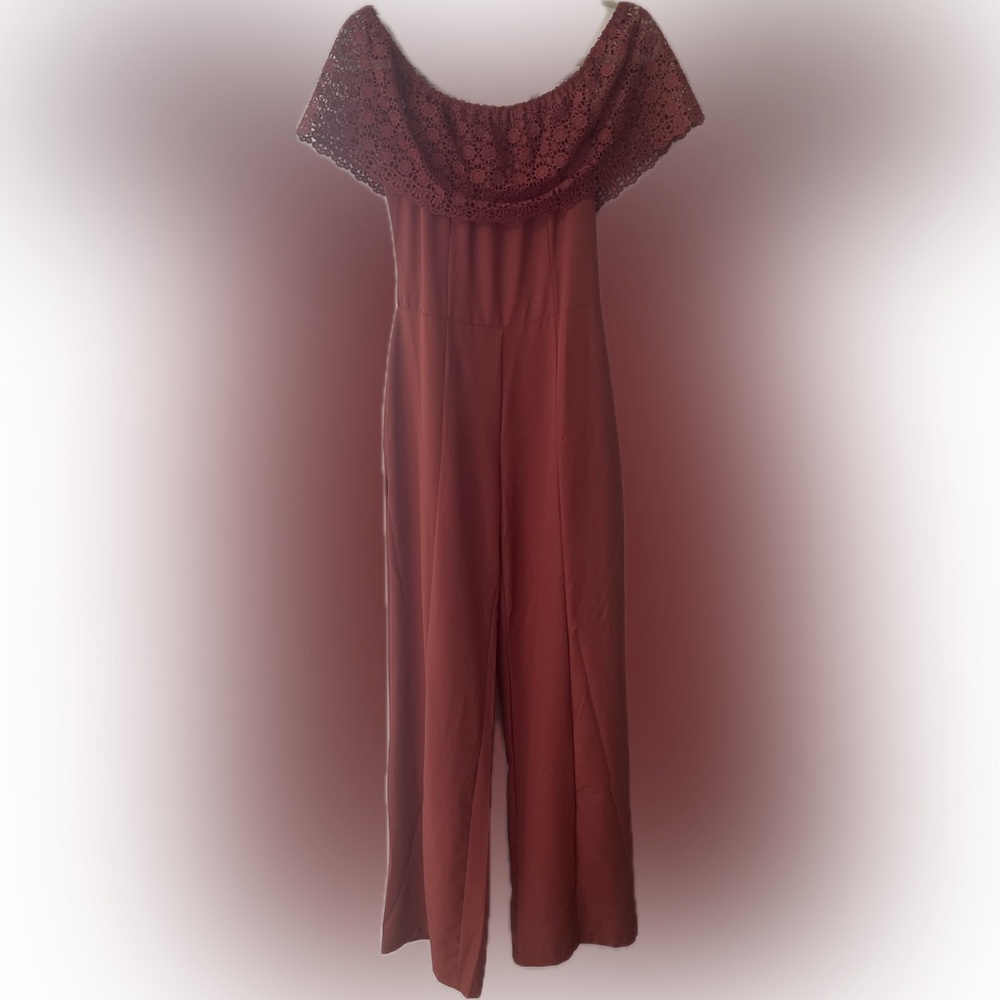 Love J Women's Wide Leg Jumpsuit in Deep Brown